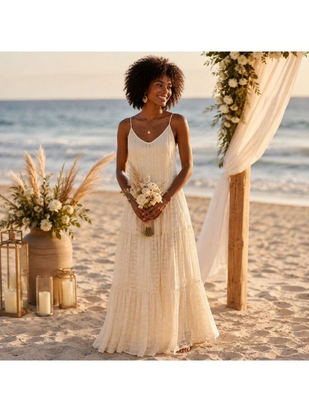 Anthro Size 8 Corey Lynn Calter Devora Tiered Maxi Full Dress Lace Pearl USA NWT